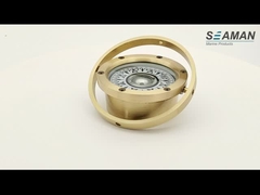 قطب نما برنجی قایق ماهیگیری 4، 5، 6 اینچ قطب نما مغناطیسی دریایی برنز با جعبه چوبی